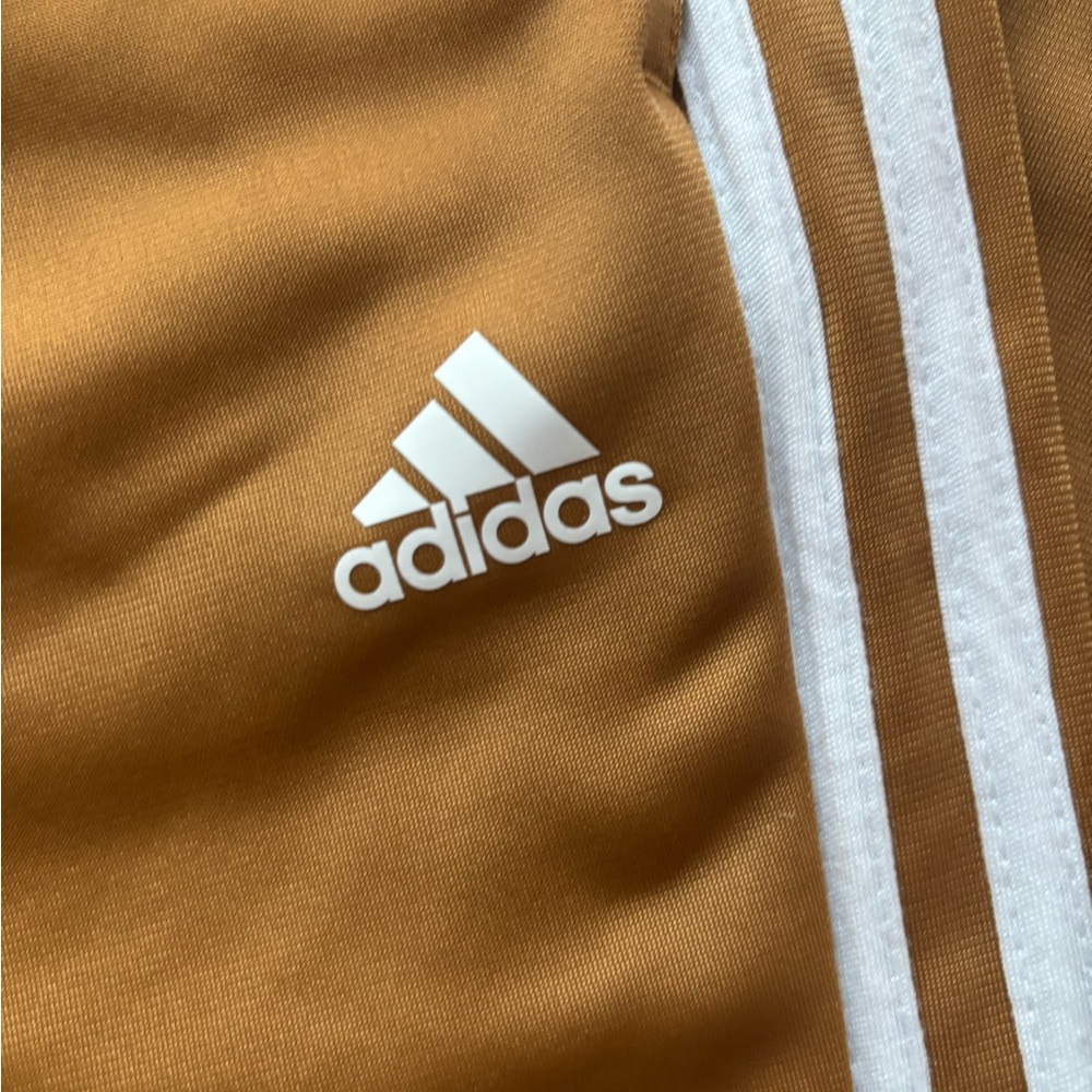 adidas Brown Joggers with White Side Stripes - Picture 3 of 4